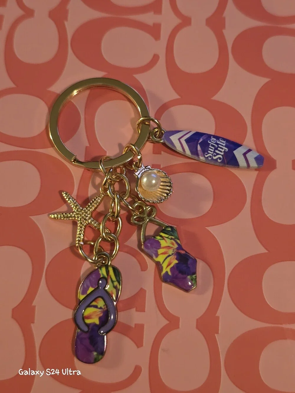 Beach Theme Bag Charm/ Keychain NEW